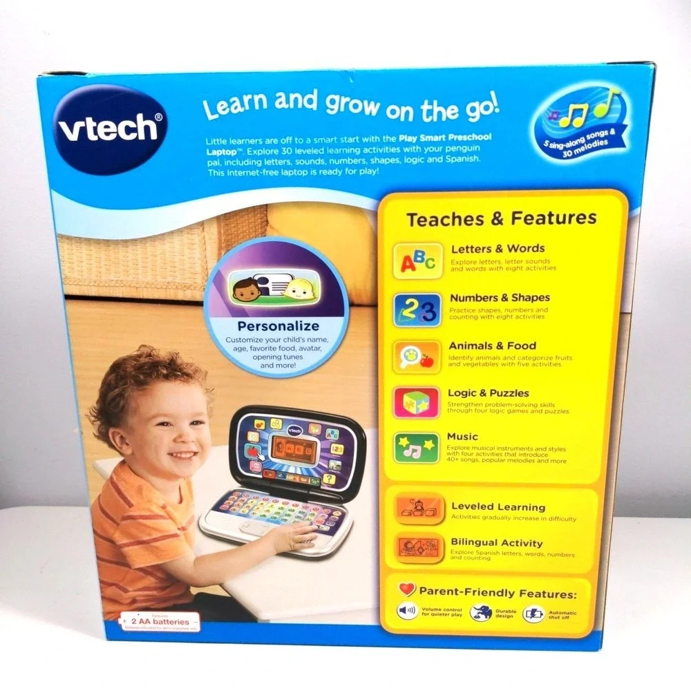 VTech Play Smart Preschool Laptop Learning Toy‎ 30 Activities Span/Eng 3-6 Years